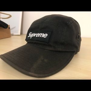 Supreme Box Black Logo Camp Cap